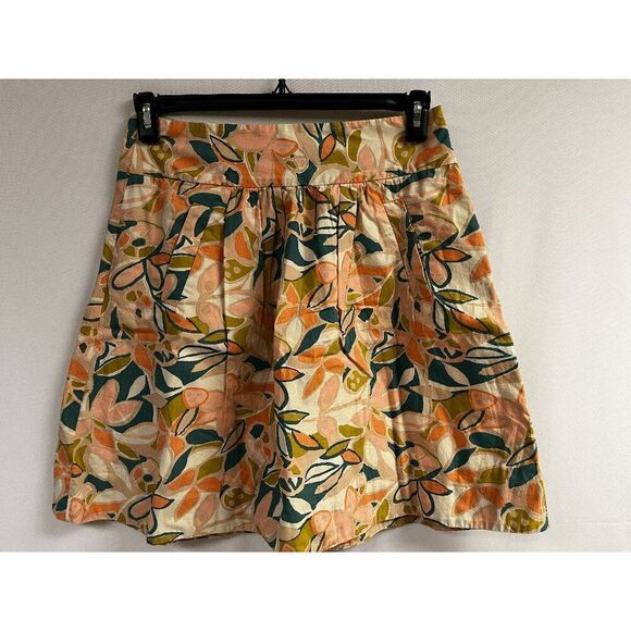 J. Crew Printed Floral Print Poplin Skirt Casual Size 4 - Picture 1 of 9